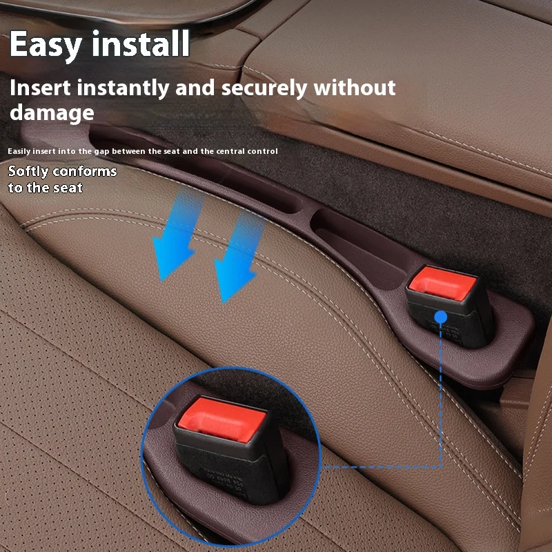 

1 pair Creative and Practical Automotive Interior Products: Car Seat Gap Plug, Anti-leak Strip, Multi-functional Storage Box