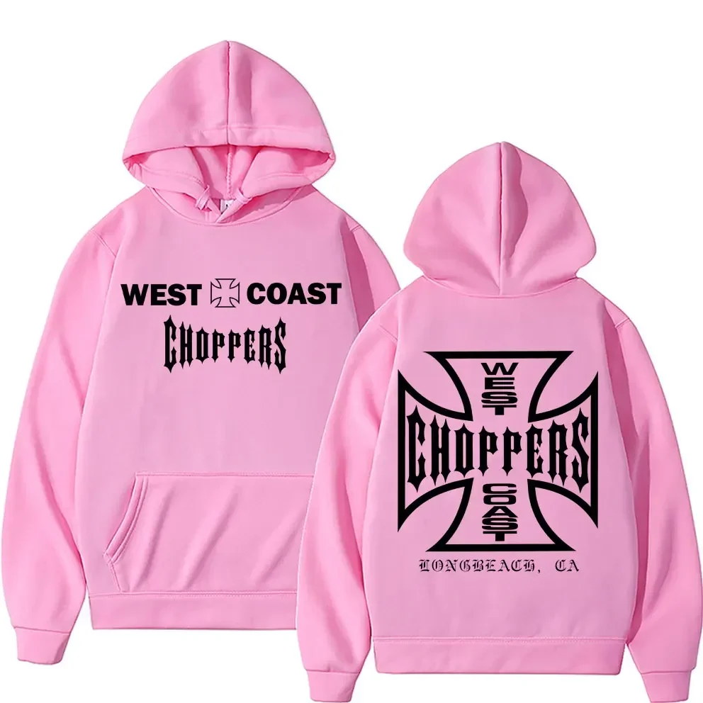 West Coast Choppers Cross Logo Graphics Hoodie Men Women Fleece Cotton Oversized Hoodies Male Fashion Gothic Vintage Sweatshirt