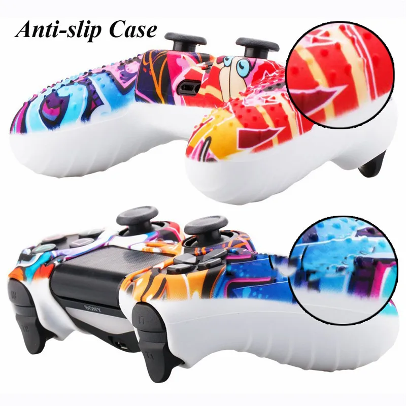 Anti-Slip Soft Silicone Gel Rubber Skin Cover For SONY Playstation 4 PS4 Controller Protective Case For PS4 Pro Slim Gamepad