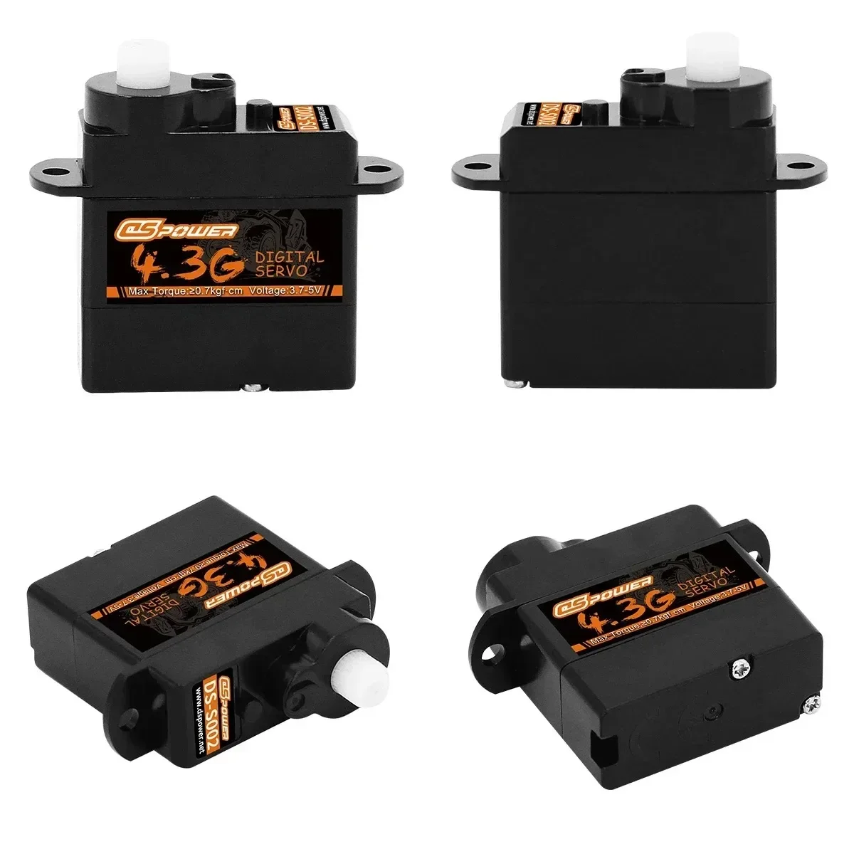 DSPOWER 2g 3.7g 4.3g 5g 6g 8g 9g Plastica/Metallo Gear JR/JST Spina Digitale Micro Servo per RC Mini Auto Aereo Robot ad ala fissa giocattolo