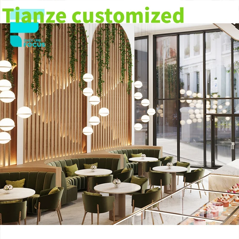 {customized}Newest High Quality Modern Coffee Shop Designs With Coffee Table And Chair Cafe