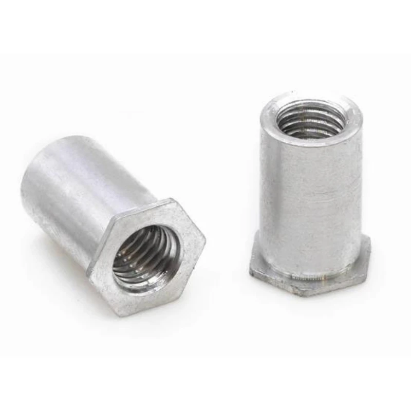 100pcs Aluminum alloy Through Hole Hexagonal Rivet Stud Rivet Nut  M3 M4 M5 M6 M8 Column Riveting Length 3mm-12mm