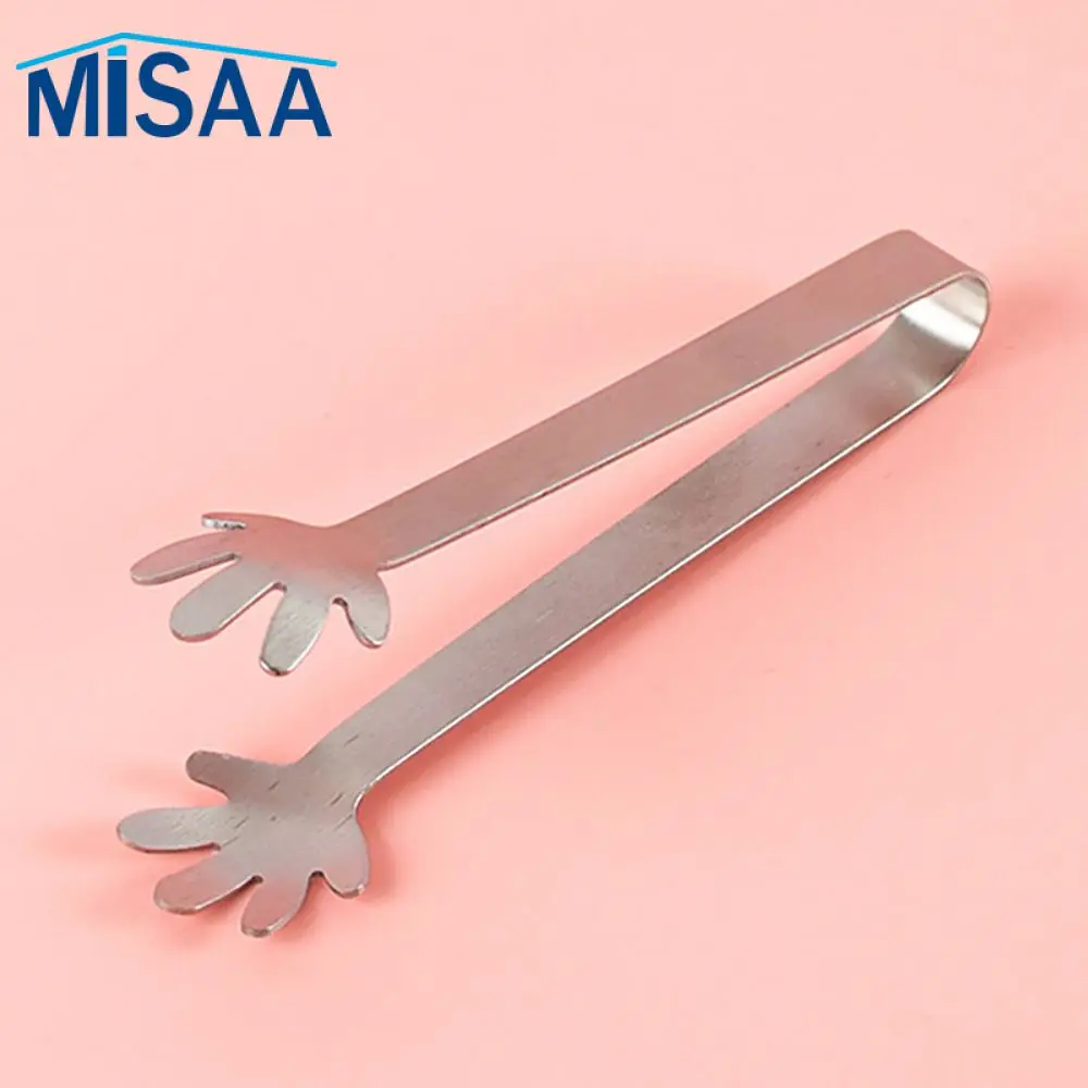 Food Clip Fashion Not Dirty Hand Stainless Steel Food Grade Kitchen Tools Square Sugar Clip Free-hands Lazy Assistant Snack Clip