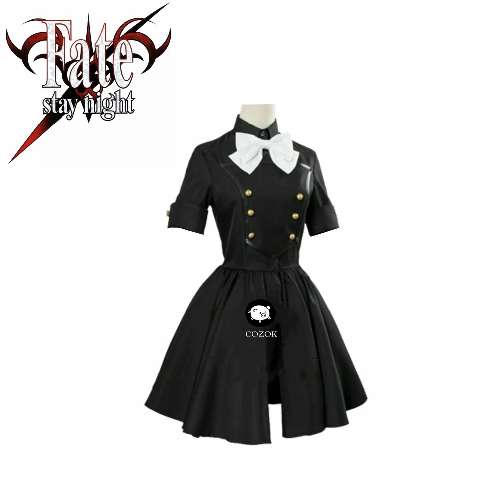 Game Fate Grand Order Astolfo Women Girl Cosplay Costume Epilogue Event Black Dress Send Headdresses