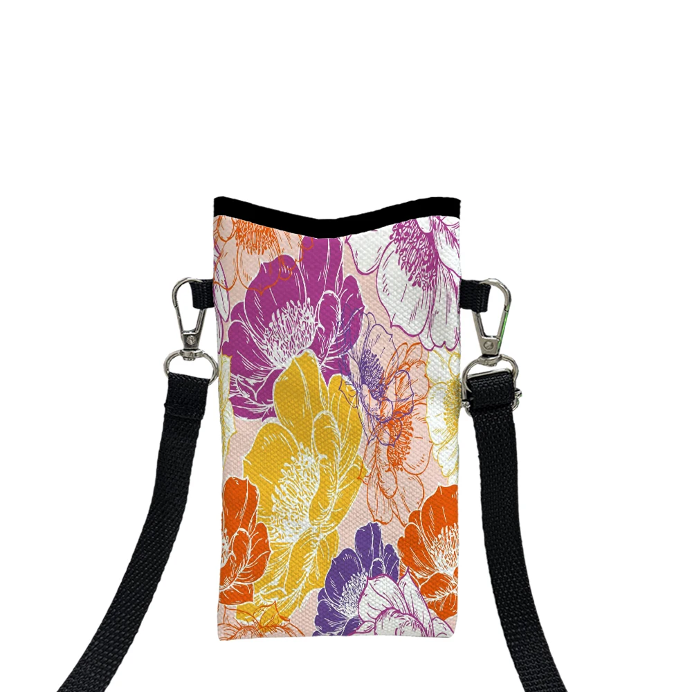 

Floral Botanical Pattern Background Shoulder Bag High QualityPhone Bag with Adjustable Strap, Casual Style Women's WalletBag3.26