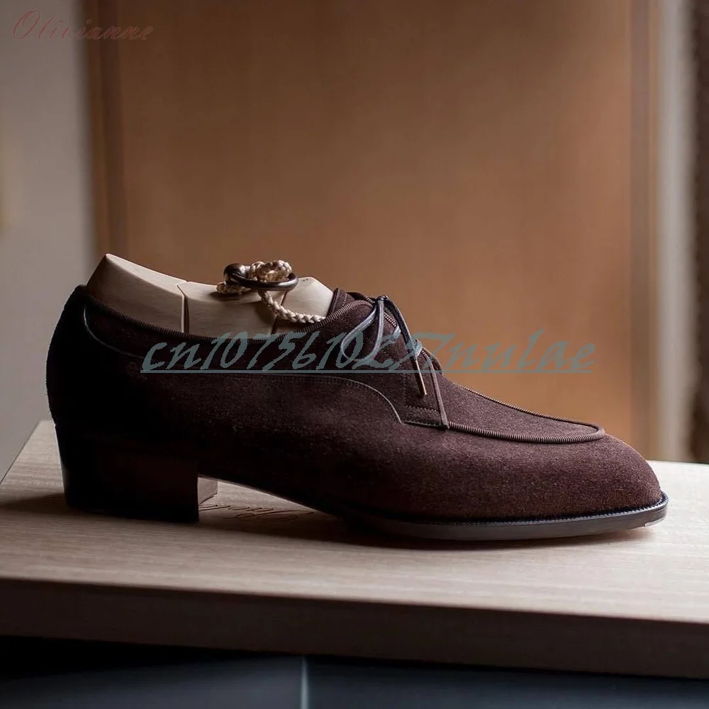 Chaussures habillées en daim massif pour hommes, chaussures plates d'affaires de haute qualité en cuir, de luxe, automne 2025 Zapatillas Mujer