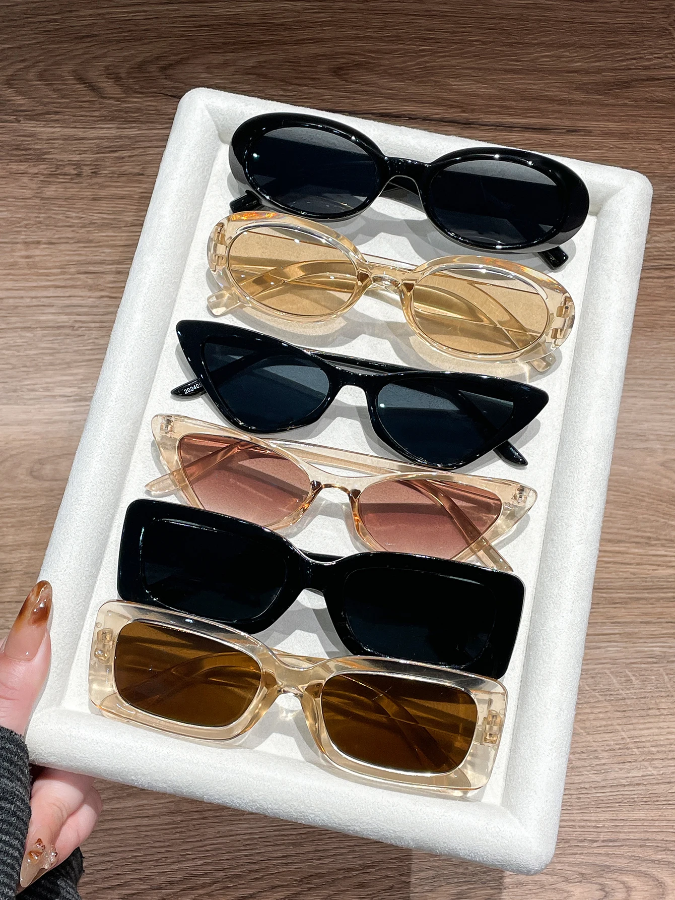 

6 шт., очки унисекс в ретро-прямоугольной оправе для мужчин и женщин, подходящие для повседневного использования и использования с уличной фотографии