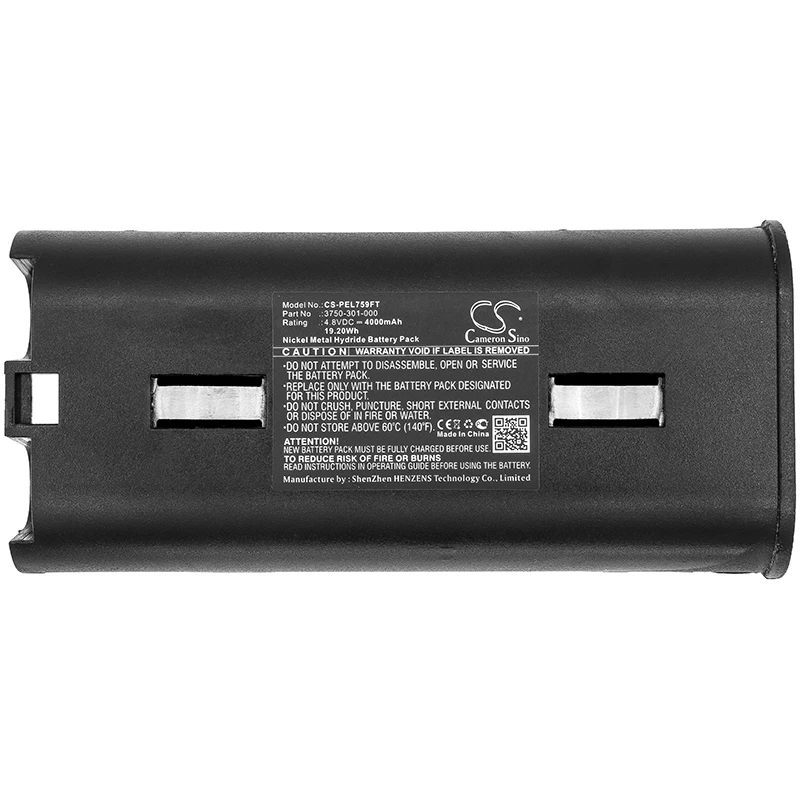 Greenbatterypower CameronSino ไฟฉาย19.20Wh 4000mAh 4.8V แบตเตอรี่ NI-MH สำหรับนกกระทุง3750-301-000,3750,3759