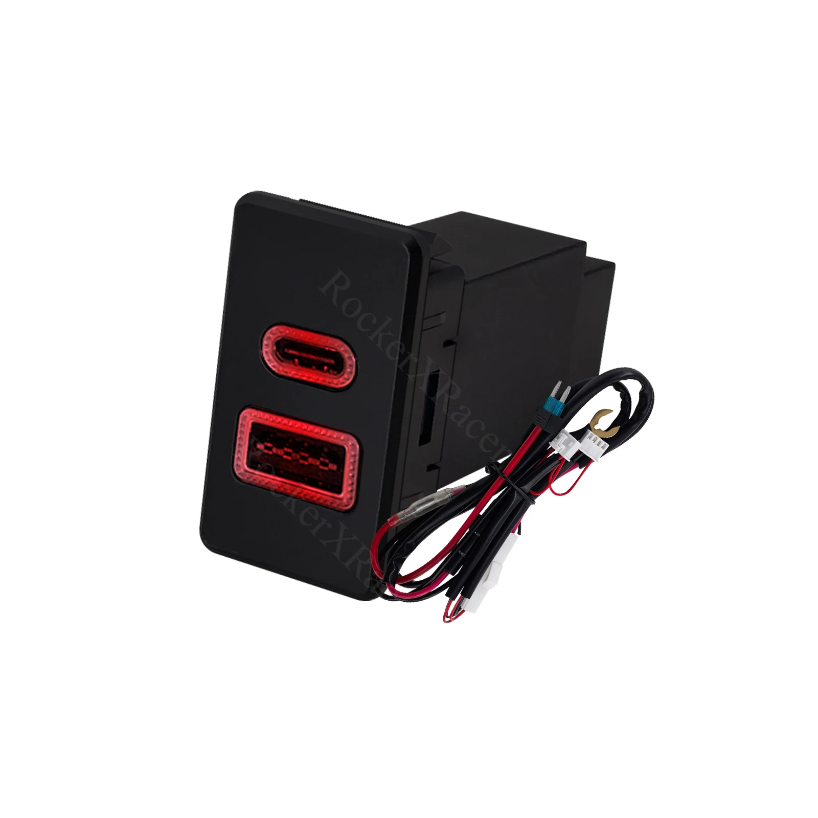 12V Car USB Type C Charger Socket Red LED PD QC3.0 Fast Charging for Nissan Patrol Y61 Y60 Paladin SUV Off-Road 4x4