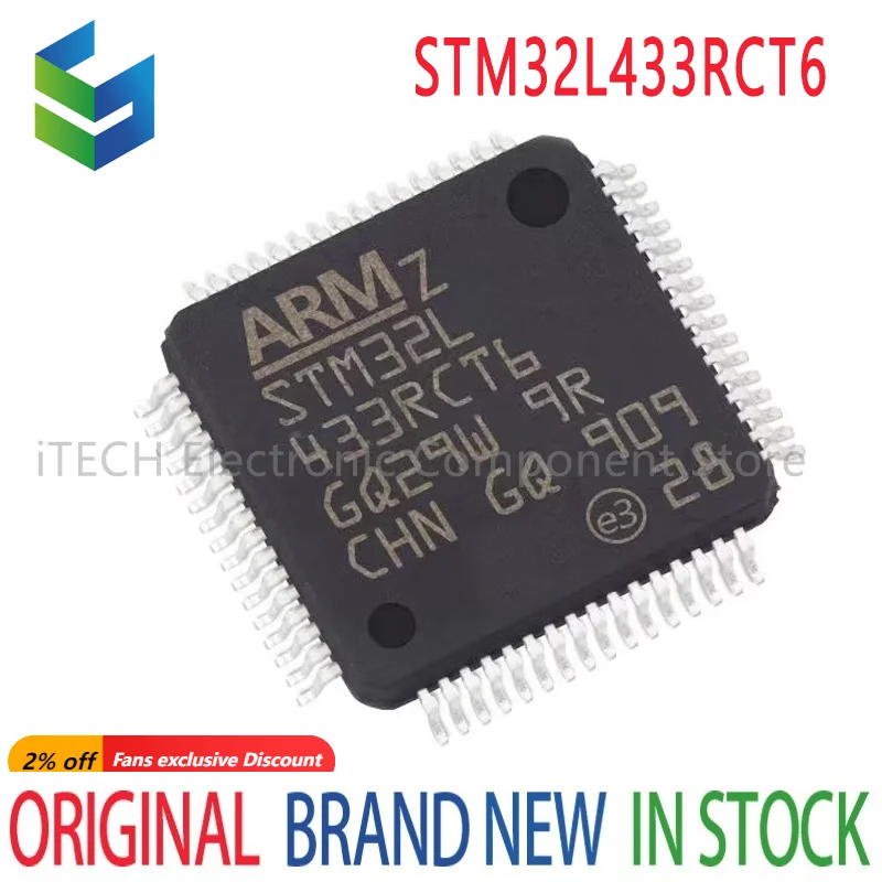 100% STM32L433RCT6 Package LQFP-64 New Original Genuine Microcontroller IC Chip