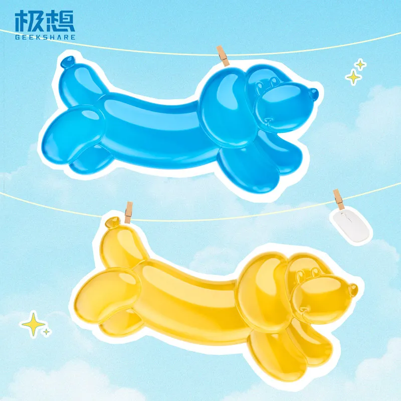 

GeekShare Mouse Wrist Rest Transparent Silicone Cute Balloon Dog Ergonomic Non Slip Desk Pad For Office Gaming Computer Laptop