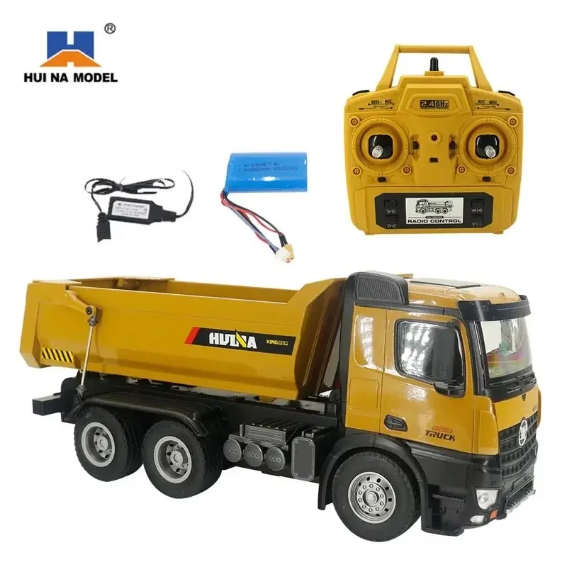 

Huina 1582 1/14 2.4g Wireless Alloy Loading And Unloading Truck Remote Control multifunctional loader engineering vehicle model