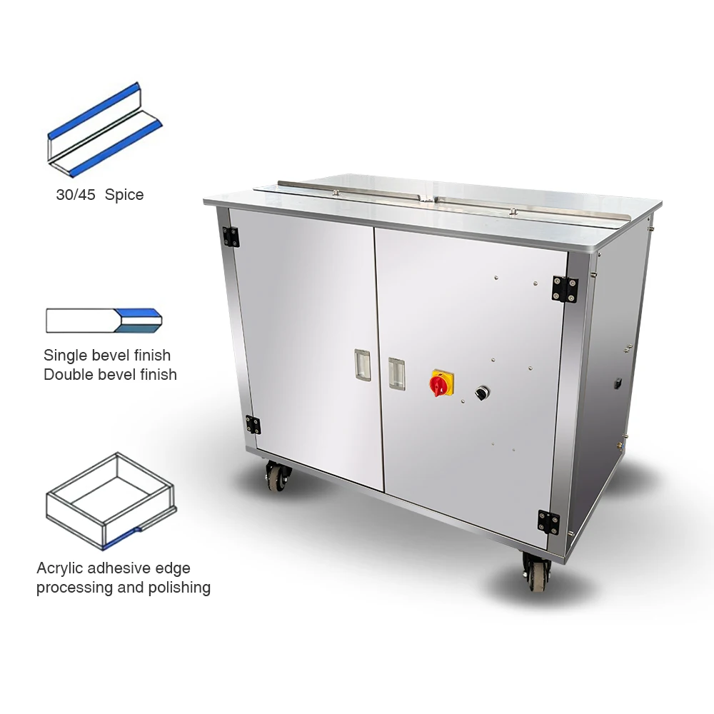 Acrylic Edge Polishing Grinding Trimming 60Degree Automatic Acrylic Chamfering