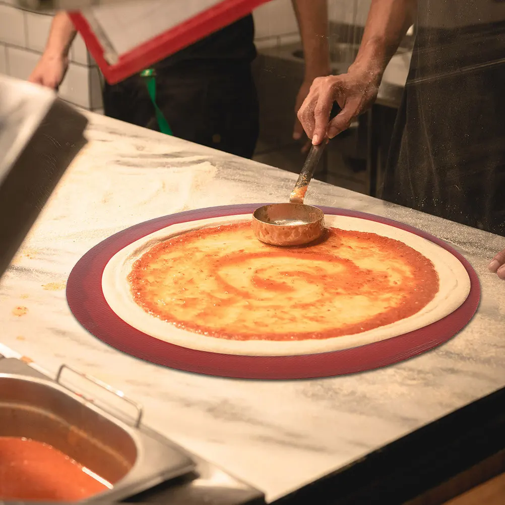 

2Pcs Nonstick Silicone Baking Mats Round Pizza Sheet Reusable Heatproof Baking Liners Oven Safe for Cookies Biscuits Roasting