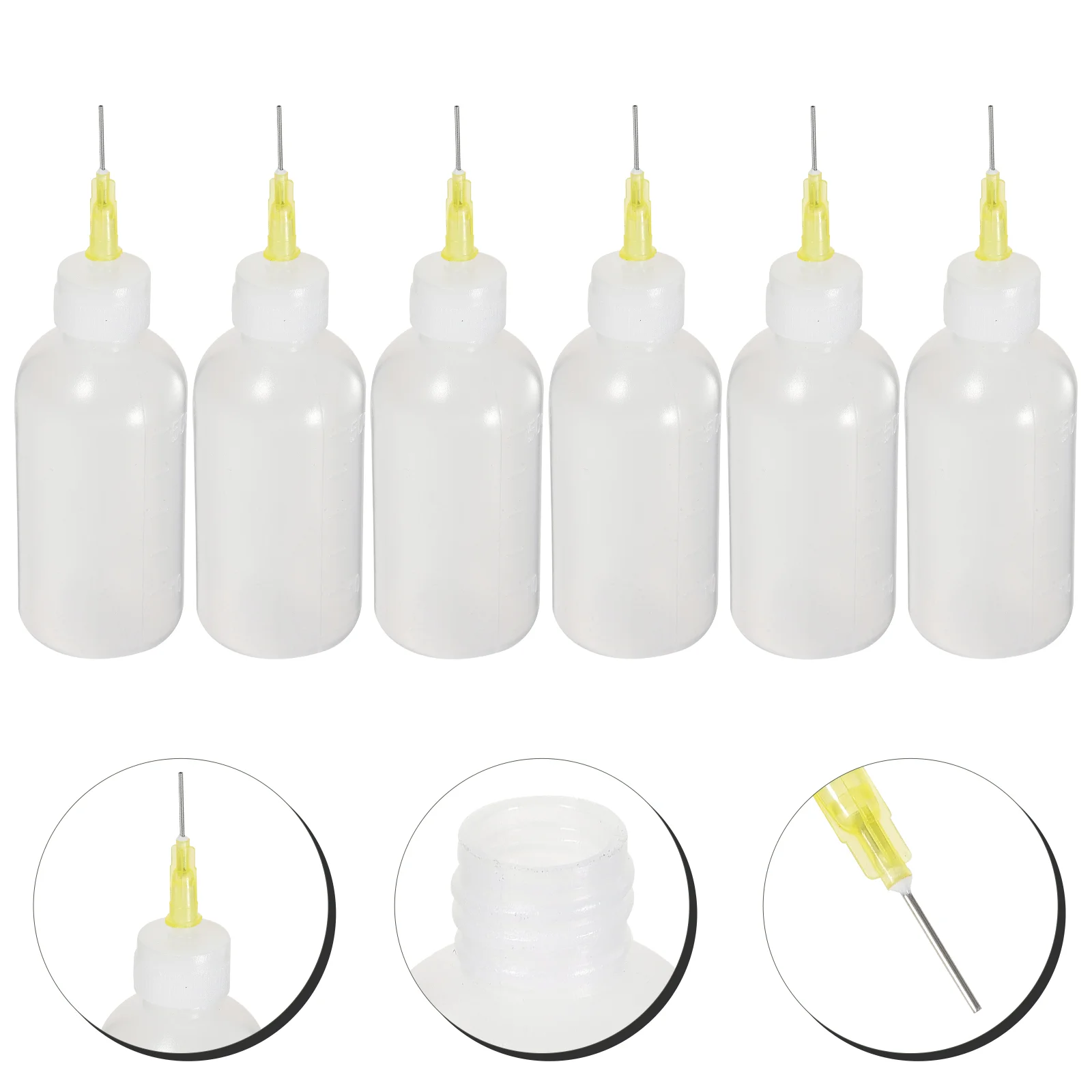 6 Pcs Glue Applicator Bottle Container Squeeze Bottles Needle Tip Precision Oil Dropper