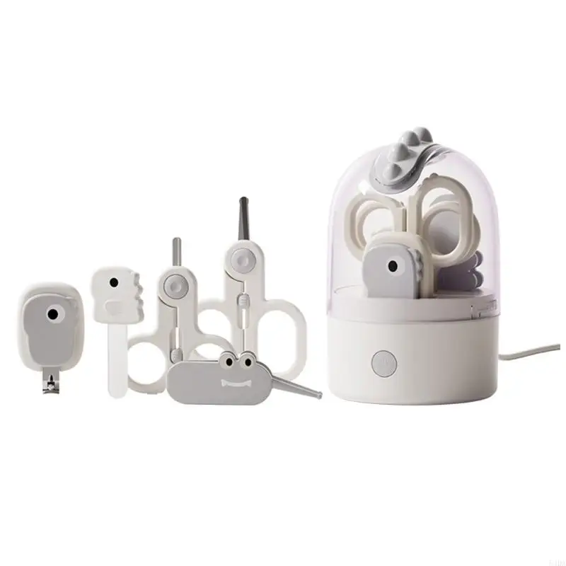 

54DA Infant Nails Cutter Sanitizer Set USB Powered Newborns Safety Grooming Essential