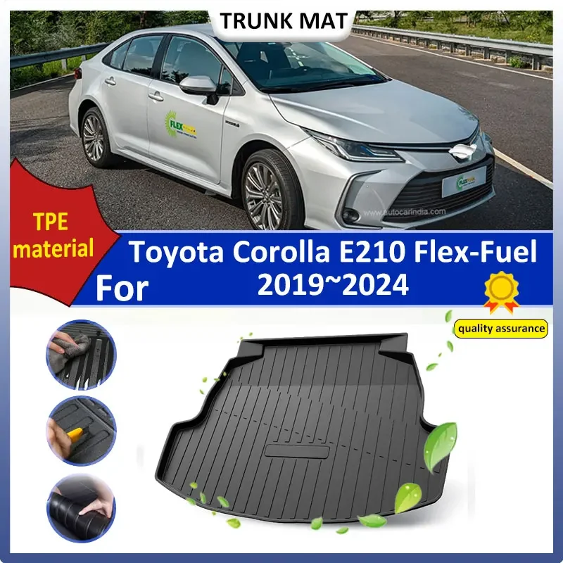 

For Toyota Corolla E210 Fuel Version 2019 2020 2021 2022 2023 2024 TPE Rear Trunk Mat Rubber Waterproof Boot Tray Trunk Carpet