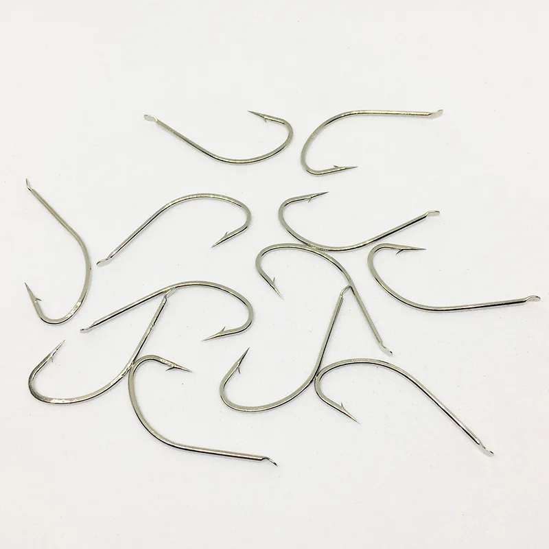 Fishing Hooks 1000/2000pcs Long Shank Handle Barbed Fish Hook Saltwater Earthworm Crucian Carp Sea High Carbon Pesca Fishhooks