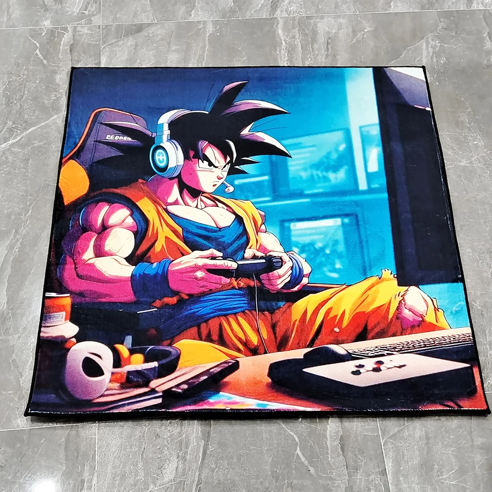 Irregular Rugs Anime Dragon Ball Goku Play Games Customize Rug Handmade Carpet Area Rug for Home Decor