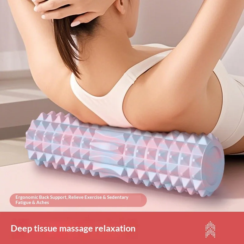 Rolling Massage Gadget Moon-Shaped Yoga Stick Home Solid Foam Roller Equipment for Relaxing Leg