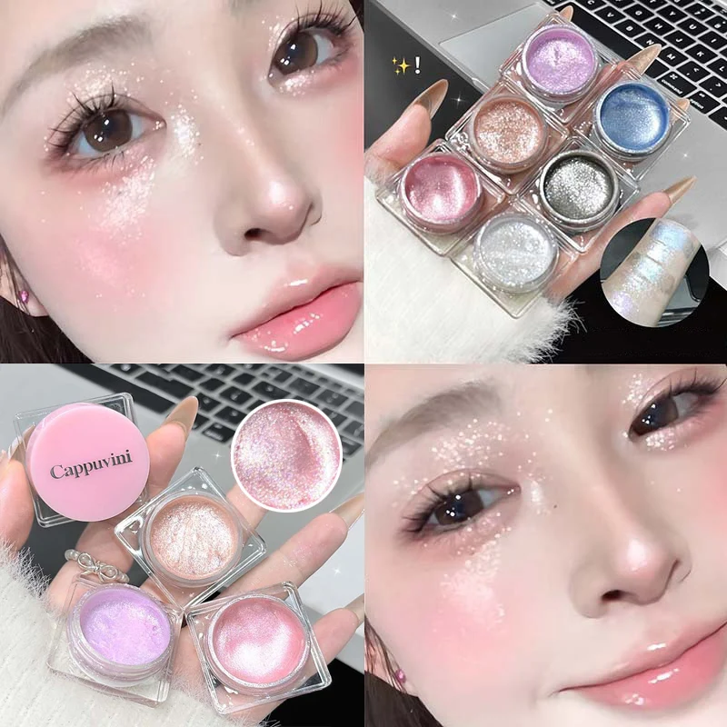 Pearl Gloss Highlighter Paste: The Ultimate Wet Shine Diamond Glitter for Realistic, Long-Lasting Glow