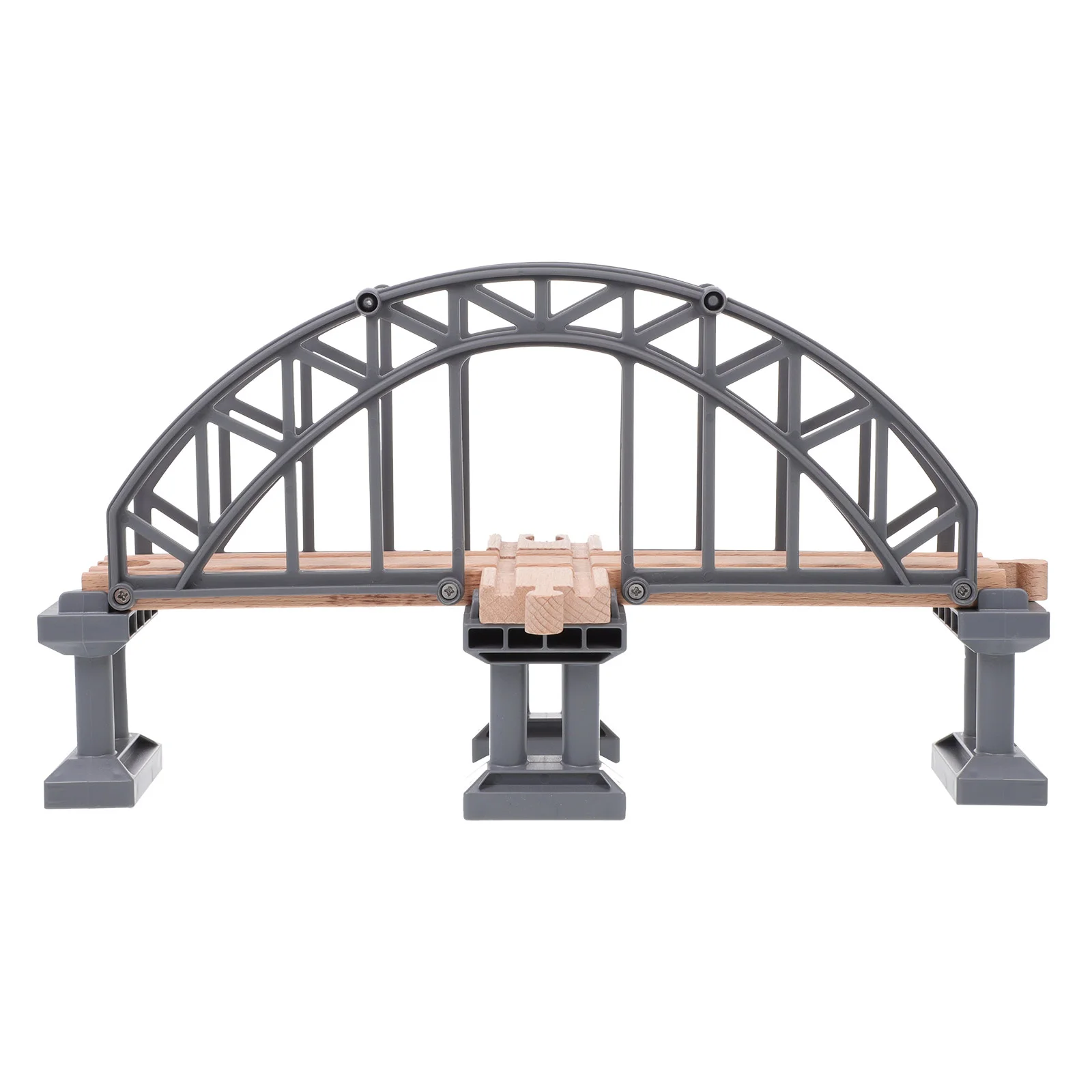 Puente de juguete para niños, escena de tren de expansión ferroviaria, juguetes para niños pequeños, diseño de palo de utilería, modelo de suspensión, Abs gris para niños