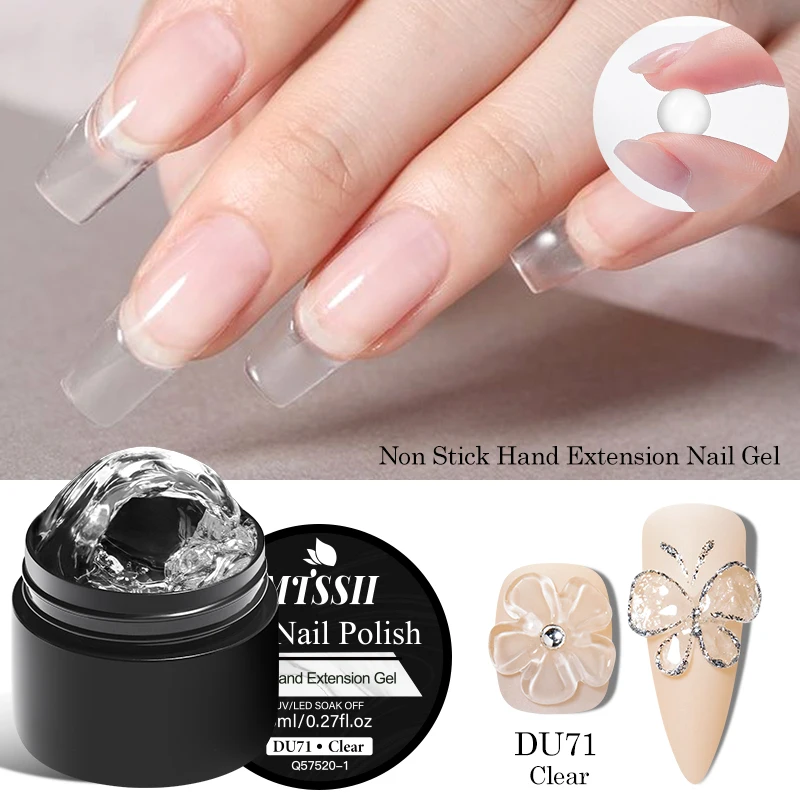 MTSSII 7ML Non Stick Hand Extension Harde Gel Nagellak Voor DIY 3D Carving Bloem Modellering Nail Art vormgeven Effen Gel Vernis
