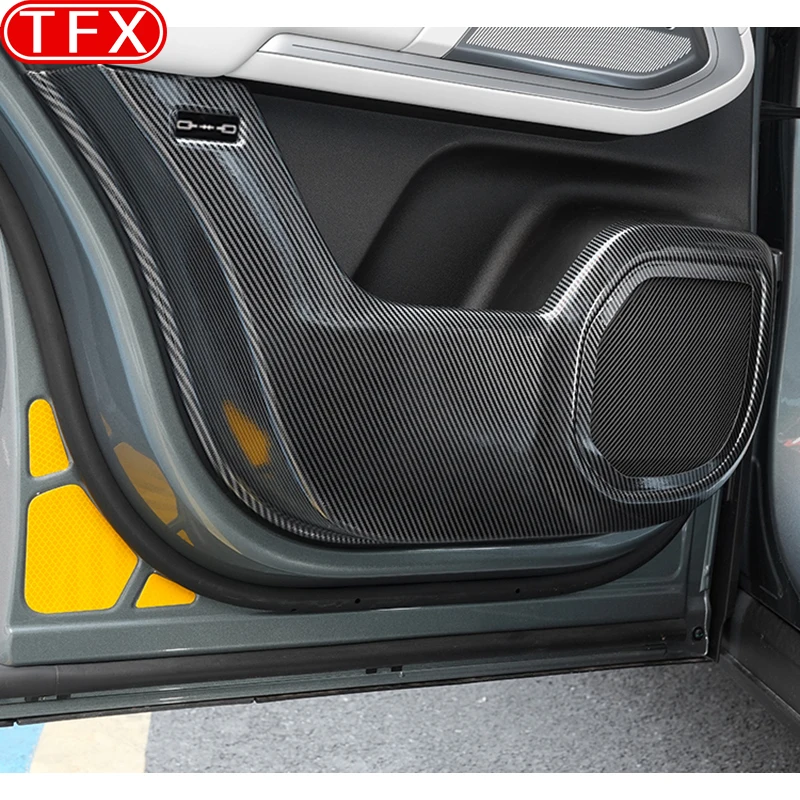 For BYD Leopard Titanium 3 2025 Car Styling Door Anti Kick Pad Carbon Fiber Pattern All Inclusive Protective Pad Accessories