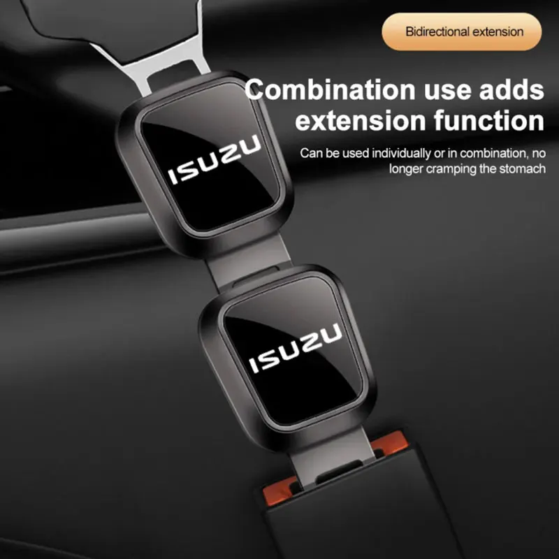 Car Seat Belt Extension Plug Buckle Seatbelt Clip Adjustable Extender For Isuzu D-MAX WFR VAN NFR ATV TROOPE Auto Accessories