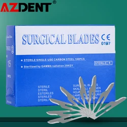 Lames stérilisées pour Scalpel, chirurgie dentaire, 100 pièces/boîte