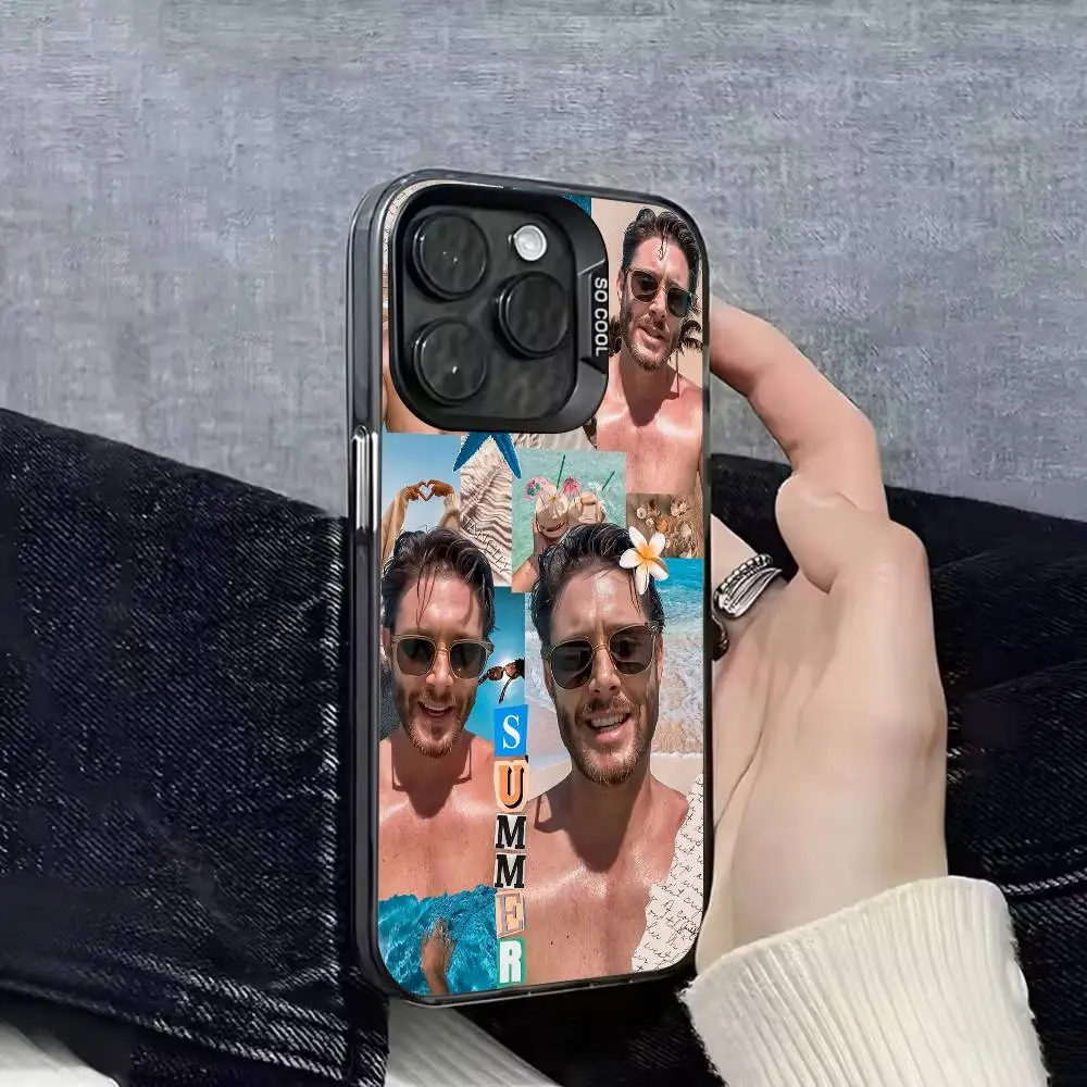 حافظة هاتف J-Jensen Ackles D-Dean Winchester لهاتف iPhone 17,16,15,14,13,12,Pro,Max,Plus,E,SE4,Air,Mini Black IMD Box