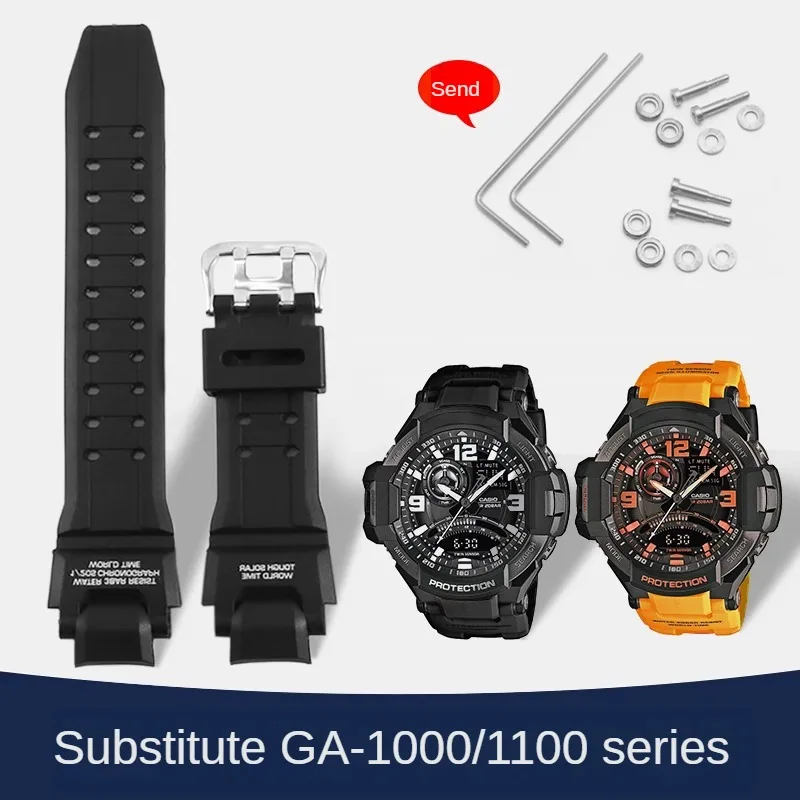 

Silicone Watchband Substitute GA1000/1100g-1400GW-4000GWA1000 Series Special Male Interface Rubber Watch Strap