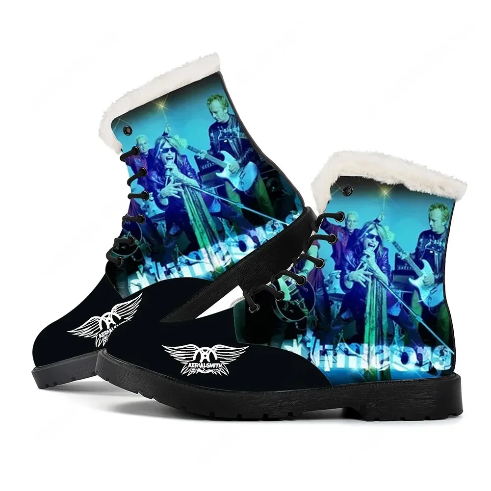 Aerosmith Rock Band Plush Boots Men Women Teenager Shoe Casual Water proof Boot Outdoor Lightweight High Quality Couple Shoe