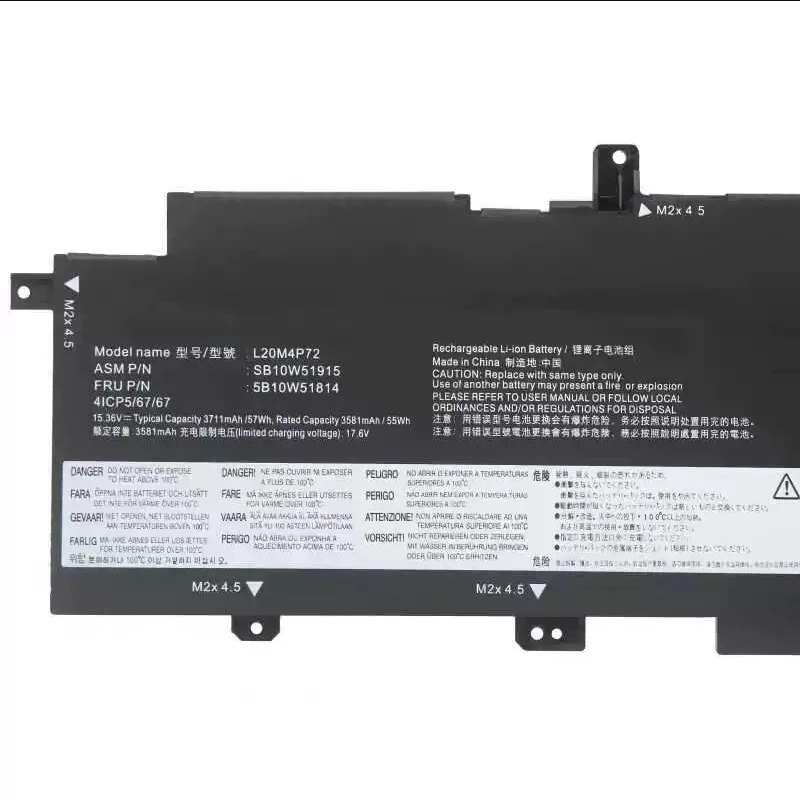 CP Laptop Battery L20D4P72 L20M4P72 L20L4P72 L20C4P72 15.36V 57WH For ThinkPad T14s Gen 2 (T14s 2021) Series