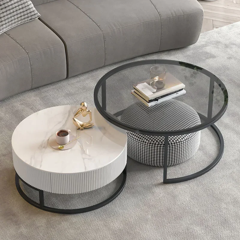 

Korea Drawers Coffee Tables Living Room Aesthetic Unique Luxury Coffee Tables White Glam Articulos Para El Hogar Home Furniture