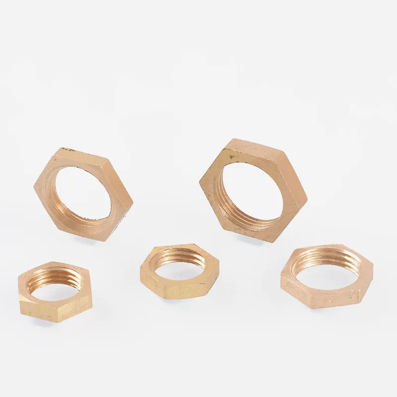 3/5/10Pcs Brass Hex Lock Nuts Pipe Fitting 1/8