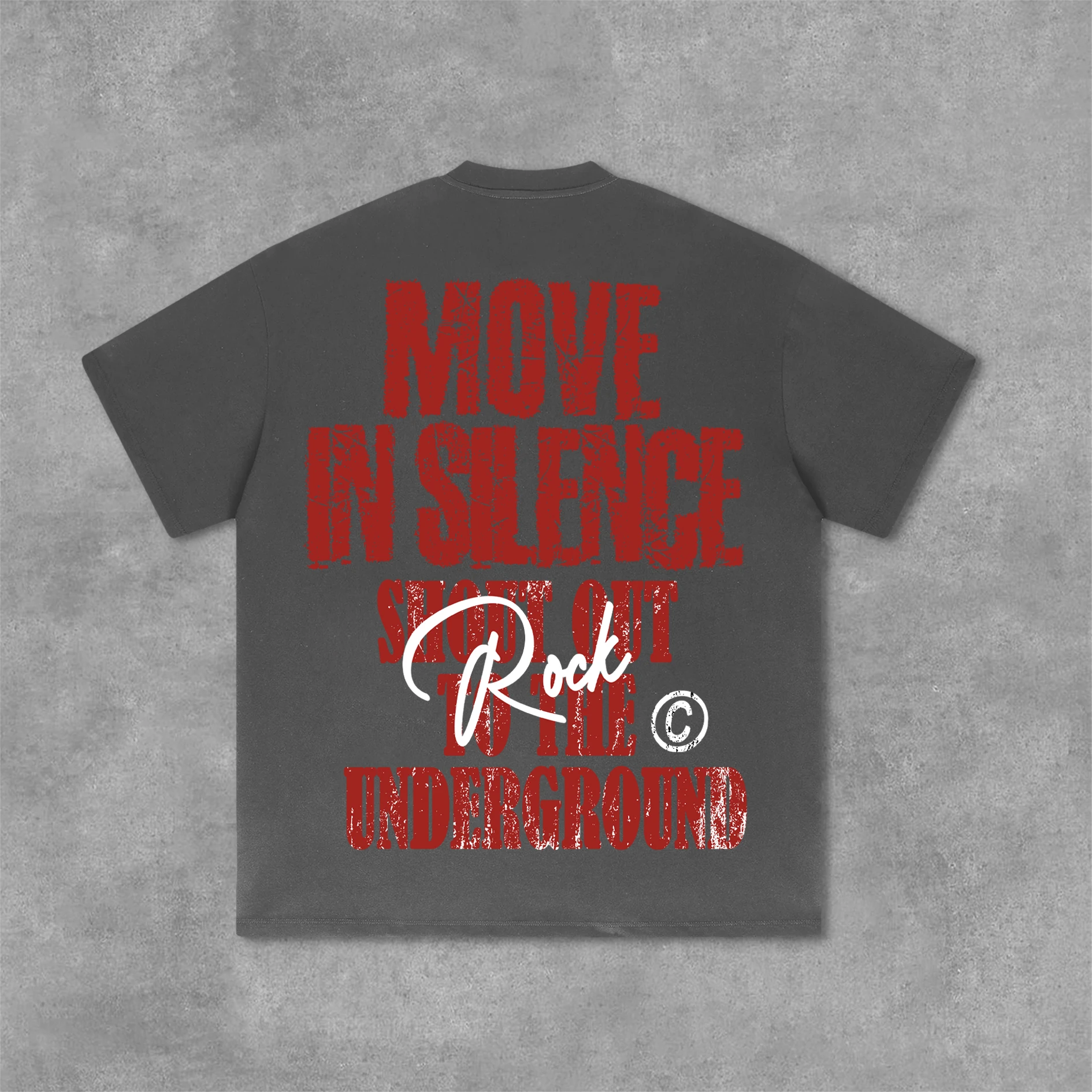 Camiseta Vintage de algodón con estampado Move in Silence para mujer, camiseta de manga corta para fanáticos, ropa de calle de marca de lujo a la moda