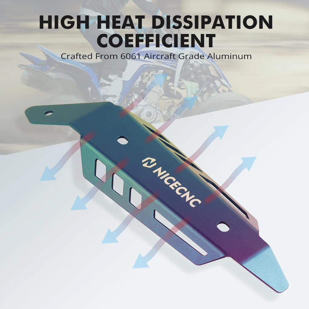 NICECNC Raptor 700 ATV Mittelrohr Hitzeschild Schutzabdeckung Schutz für Yamaha RAPTOR 700 700R YFM700 SE SPECIAL 2015–2024