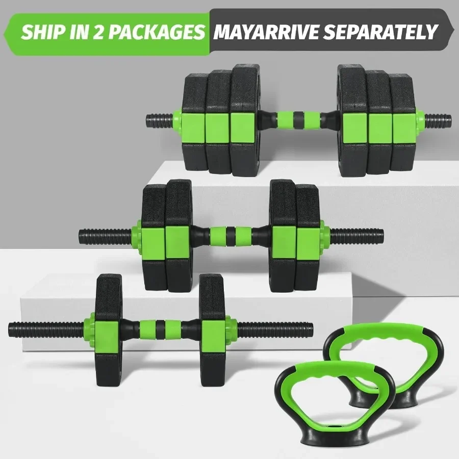 3-In-1 Octagonal Adjustable Dumbbell Set, 66 Lbs Free Weights Dumbbells with Anti-Slip Handle for Men Women, Versatile Dumbbell