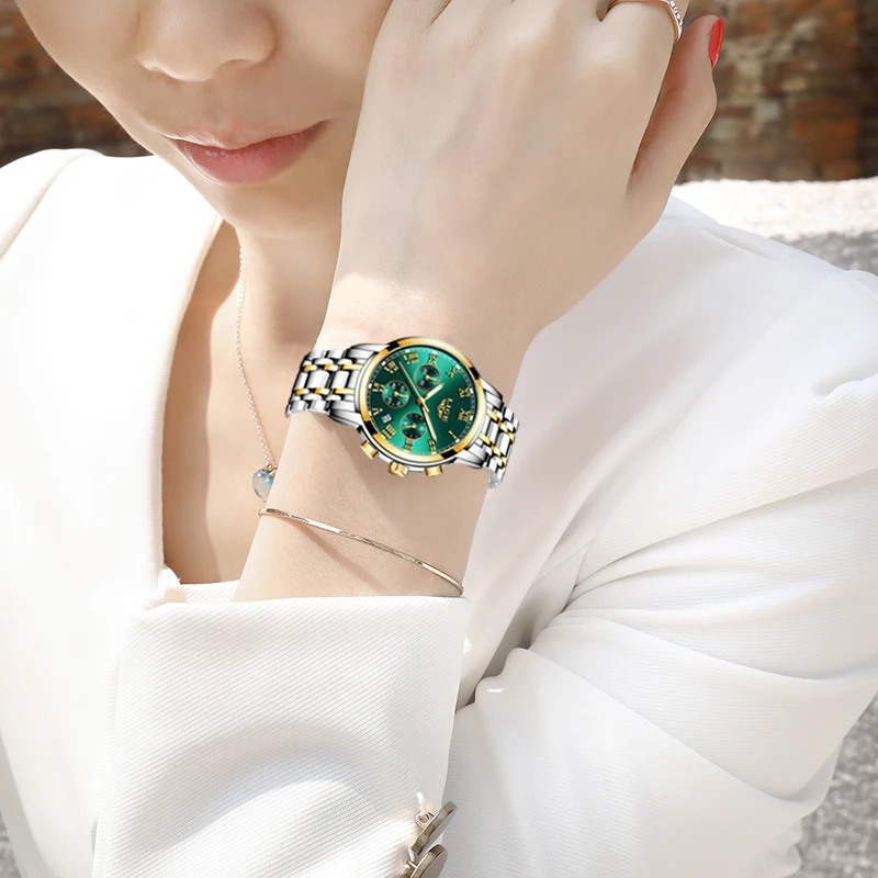 LIGE New Fashion Women Watches Ladies Top Brand Luxury Ladies Bracelet Watches Auto Date Waterproof Quartz Watches for Women+Box