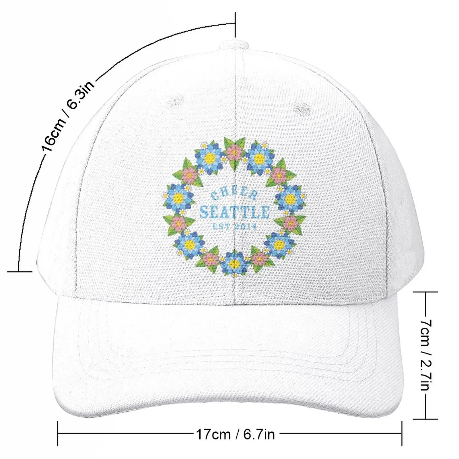 Spring Forward with Cheer Seattle - Blue Baseball Cap Rave Anime Hat hard hat Hip Hop Men'S Cap Women'S