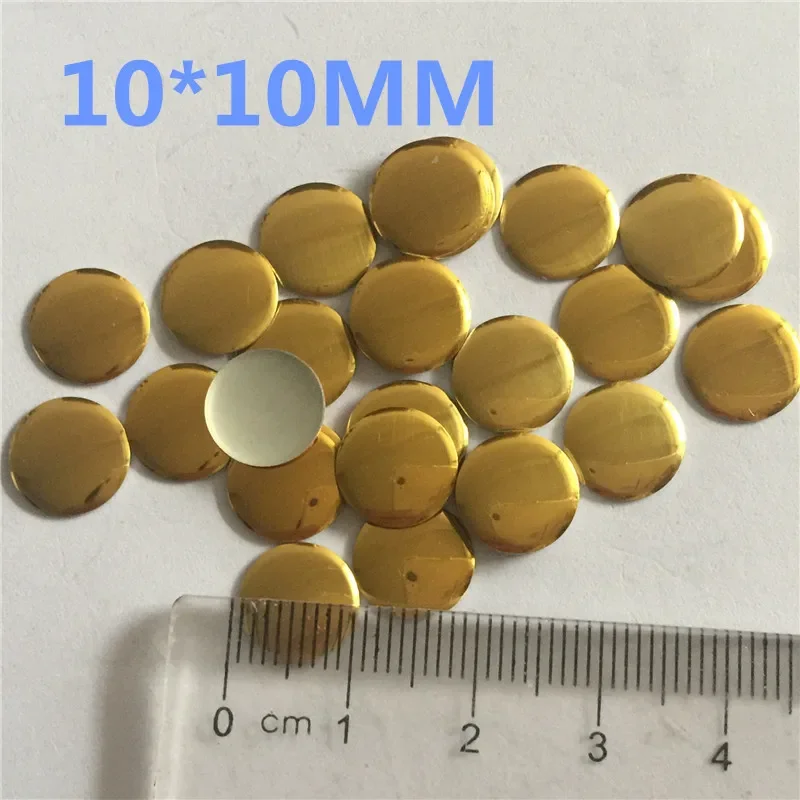 Metal Hot-Fix Rhinestuds Round Shape 2/3/5/6/8/10mm Gold DIY For Garment Accessories Heat Transfer Nailheads Hot Fix Studs 300pc