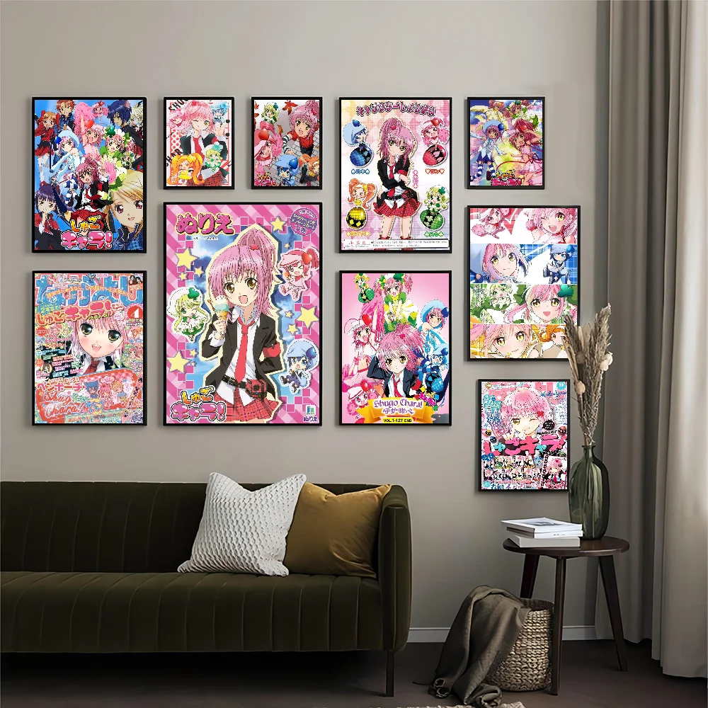 

Shugo Chara Japan Anime Self-adhesive Art Poster Decoracion Painting Wall Art White Kraft Paper Home Decor