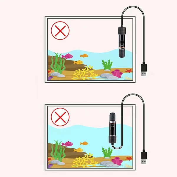 USB Mini-Aquariumheizstab für Kleine Fischbecken 26 ° C Konstanttemperatur-Aquariumheizung Tauchthermostat-Heizgerät 10W – Detail 6