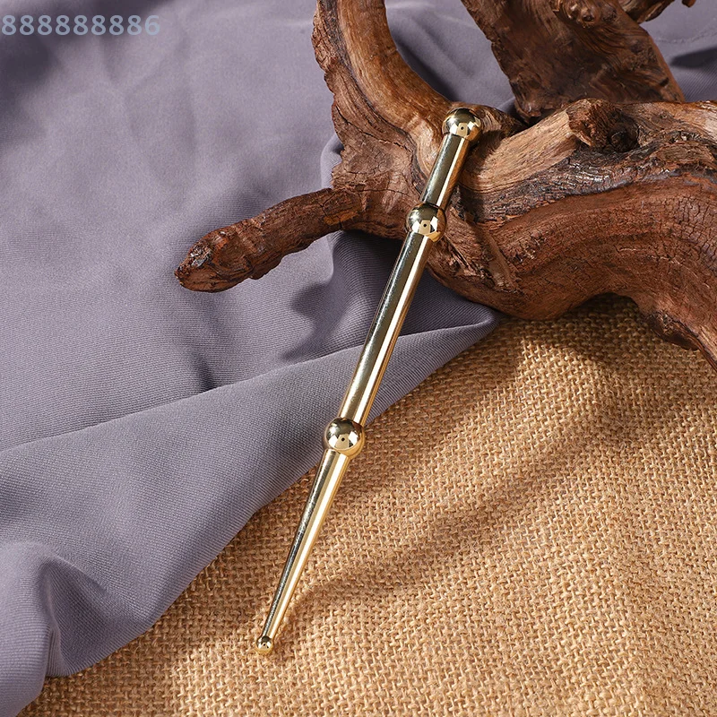 

Ручка для акупрессуры из чистой меди, массажная палочка для акупунктурных точек ушей для улучшения зрения, массажер для акупунктурных точек ушей, массаж меридиана тоже