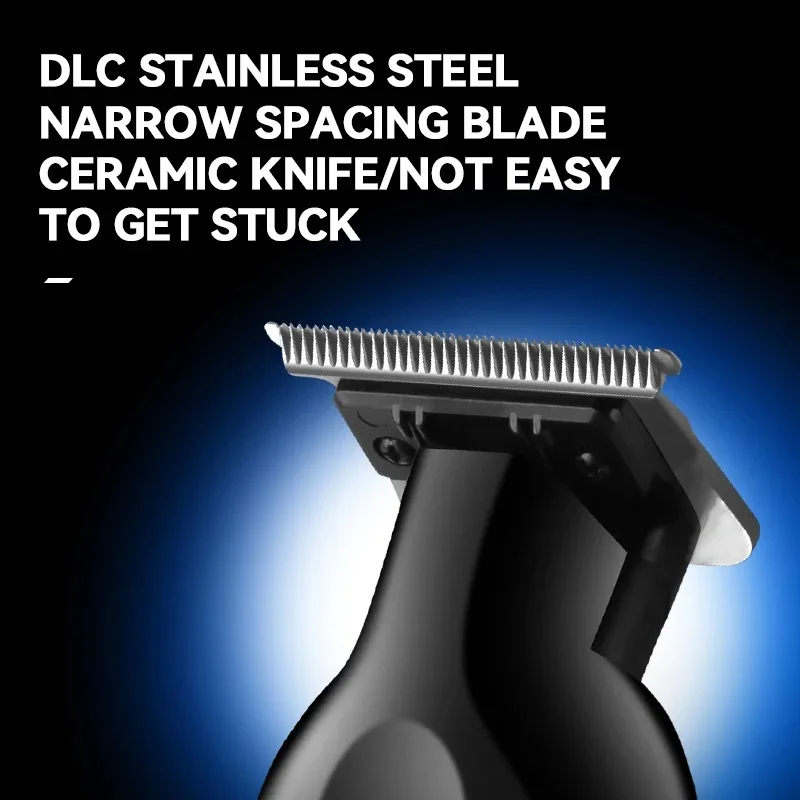 Kemei 2299 0mm Zero Gapped Carving Hair Clipper Barber Cordless Hair Trimmer Professional Electric Men Finish Cutting Machine