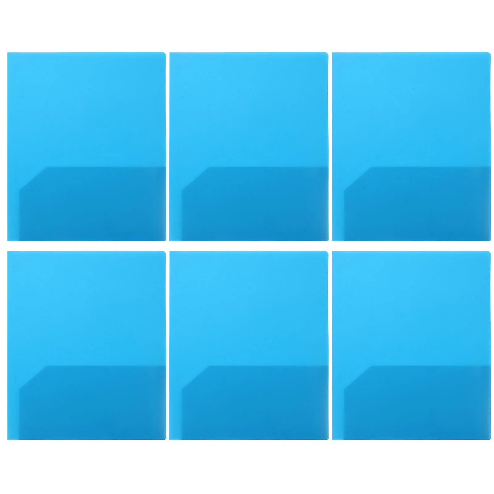 

6 PCS A4 Folder Heavy Duty Plastic Folders College School Supplies for Aesthetic Office with Pockets