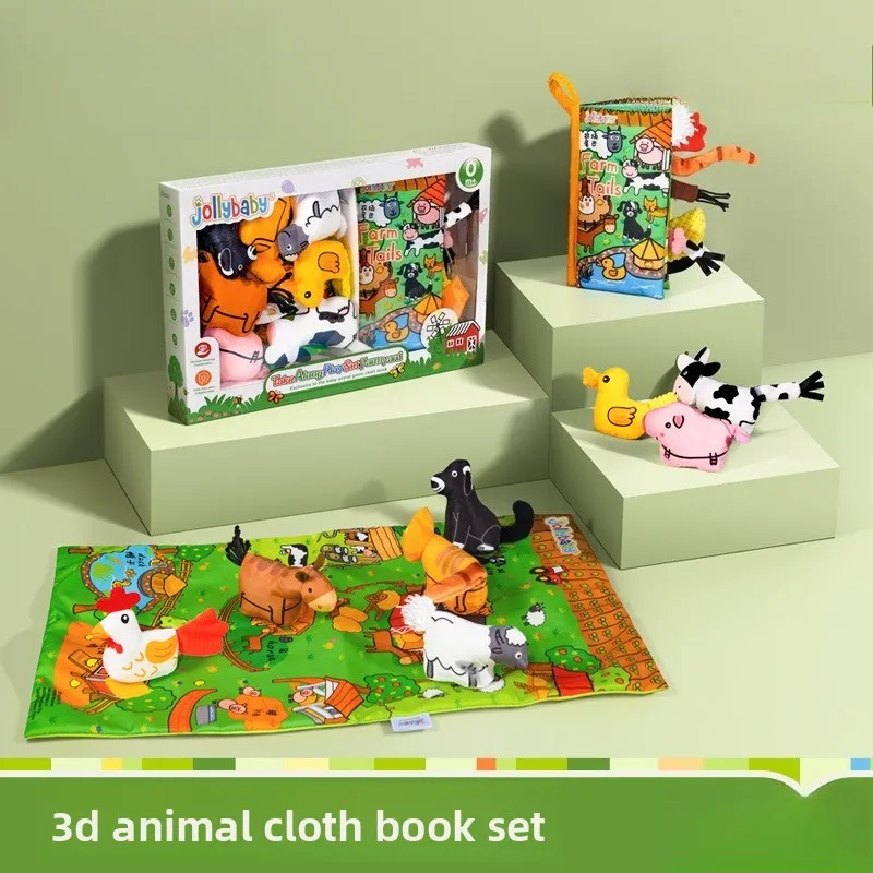 

Интерактивный 3D-плетеный коврик-книга из ткани, развивающая игрушка для совместных занятий родителей и детей, подарочный набор, моющийся, безопасный, для раннего развития