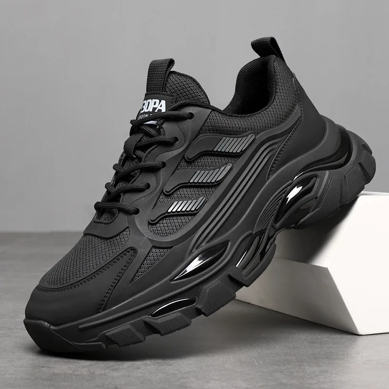 

New Shoes for Men Casual Sport Shoes Breathable Chunky Sneaker Comfortable Thick-soled Lace-up Trainers