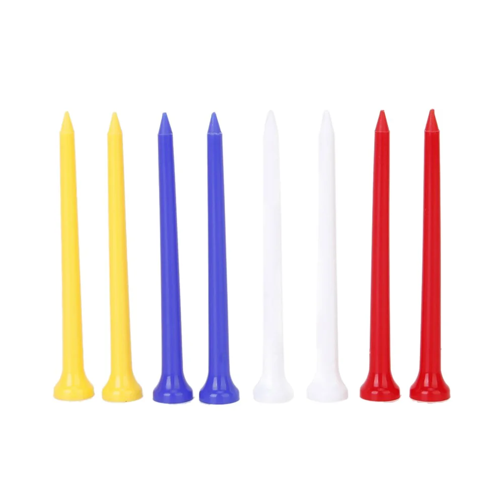 

100pcs Golf Tees 83Mm Plastic Random Color Bright Durable Lightweight For Driving Range Practice Divot Tool Tee 83Mm